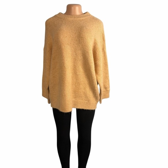 Mango Sweaters - MNG Mango Cozy Women's Oversized Sweater in Warm Tan